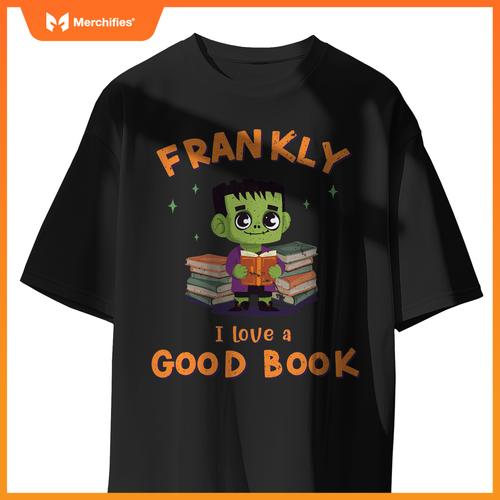 Cute halloween teacher librarian frankenstein reading books