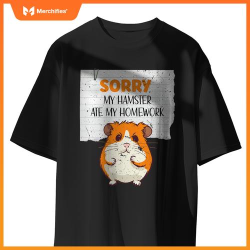 Cute hamster kids teacher sorry my hamster ate my homework