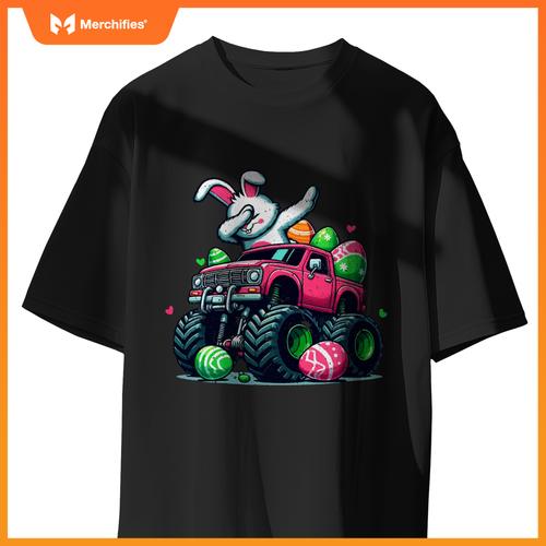 Dabbing Rabbit Bunny Easter Day Monster Eggs Truck Dab Dance T-Shirt