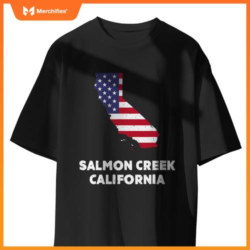 distressed patriotic usa flag salmon creek, calinia T-Shirt