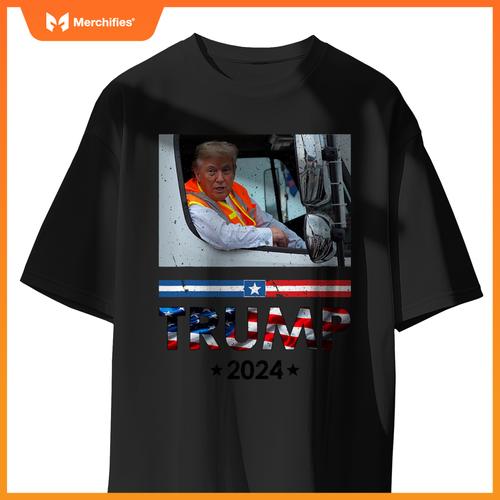 Donald Trump In Garbage Truck Team Garbage Trump 2024 T-Shirt