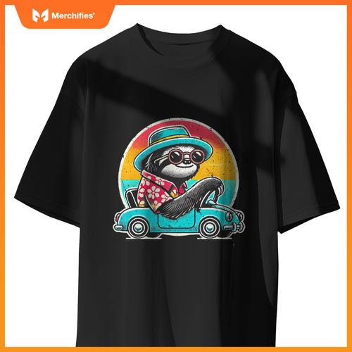 Driving Licence Sloth Car Driving T-Shirt