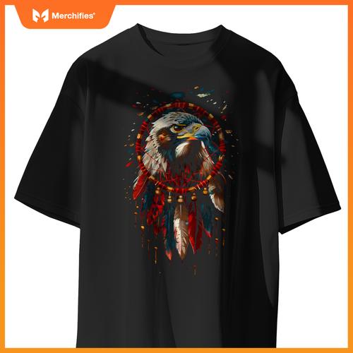 Eagle dreamcatcher native american indian fears arts t-shirt