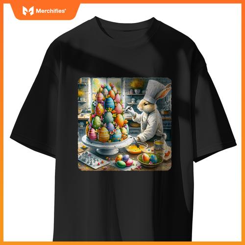 Easter Rabbit Pastry Chef Decorates Cake Kitchen T-Shirt