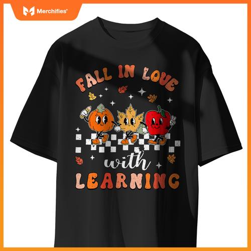 Fall in love with learning autumn pumpkin teacher