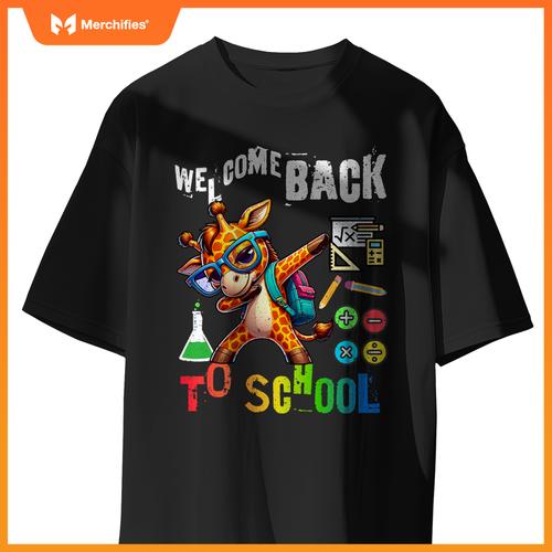 Giraffe welcome back to school  teacher & students