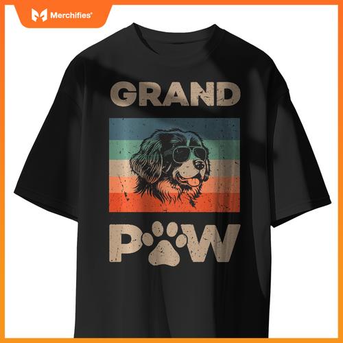 Grand Paw Newfoundland Dog Grandpaw Grandpa Christmas T-Shirt