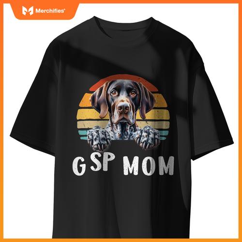 Gsp Mom German Shorthaired Pointer  Women Hunting Dog T-Shirt