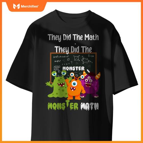 Halloween math teacher shirt, They Did The Monster Math