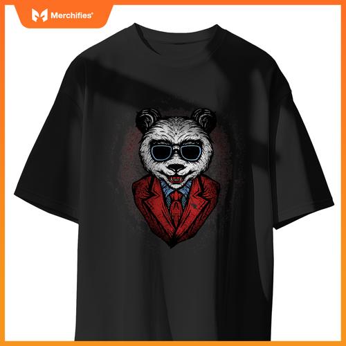 Halloween Scary Ceo Chef Boo Skeleton Panda Teddy T-Shirt