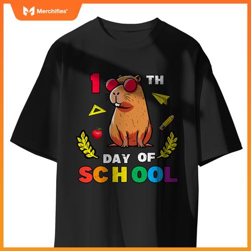 Happy 100th day of school  capybara student teacher