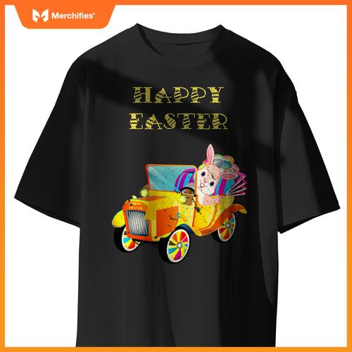 Happy Easter Bunny Rabbit Driving Car T-Shirt