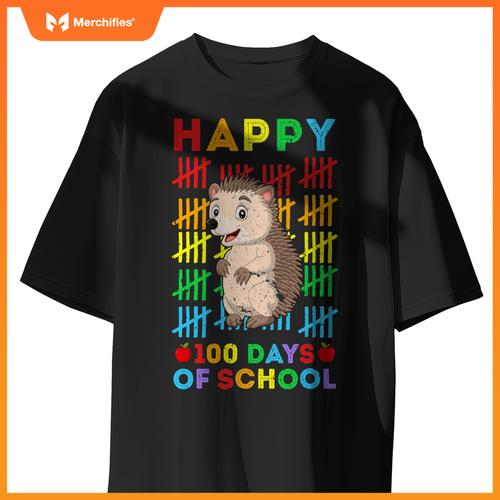 Hedgehog lovers teacher student happy 100 days of school