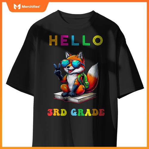 Hello third grade fox lover back to school teacher