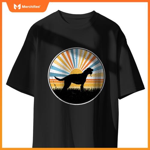 Irish Wolf Hound - Hog Mom Dog Dad  Sunset Pet T-Shirt