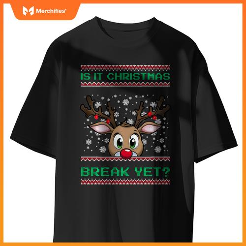 Is it christmas break yet cute reindeer  teacher women