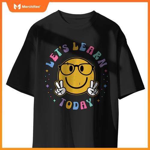 Lets learn today  smile face kids teacher daycare crew
