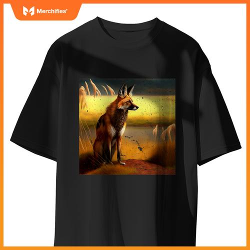 Maned Wolf South American Wild Dog Sunset Lovers Design T-Shirt