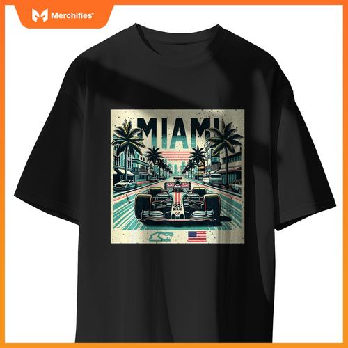 Mula Racing Open Wheel Car  Miami Circuit Usa Flag Sweat T-Shirt