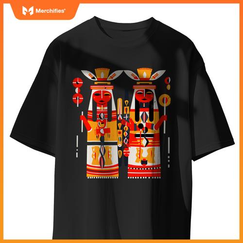 Native American Art Style Hopi Katsina Dolls T-Shirt
