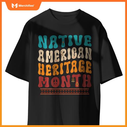Native American Heritage Month American Indian Day Groovy T-Shirt