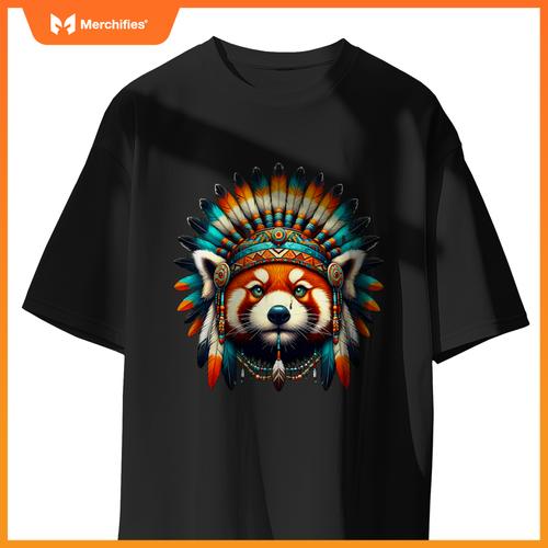 Native Indian Red Panda Native American Indian Fears T-Shirt