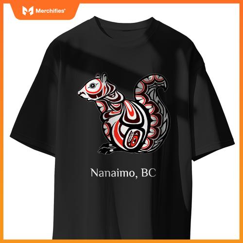 Native Tribal Squirrel Pnw Nanaimo British Columbia Canada T-Shirt