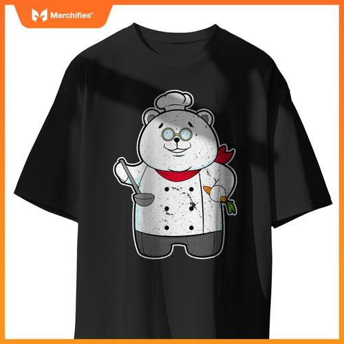 Panda Cook Chef Hat Carrot T-Shirt