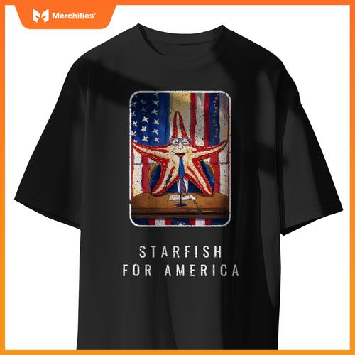 Patriotic political starfish in glasses and suit T-Shirt