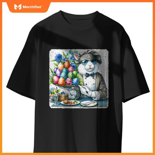 Rabbit In Sunglasses As A Gourmet Chef In A Restaurant T-Shirt