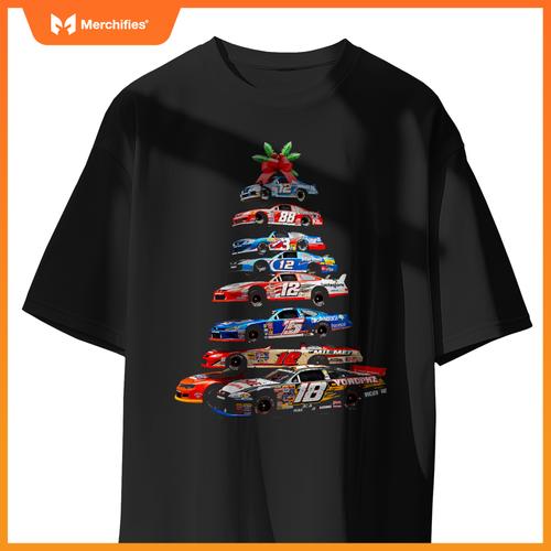 Race Car Christmas Tree  Holiday Racing T-Shirt