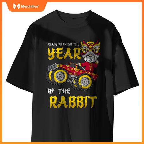 Ready To Crush Chinese Year Rabbit 2023 Monster Truck Boys T-Shirt
