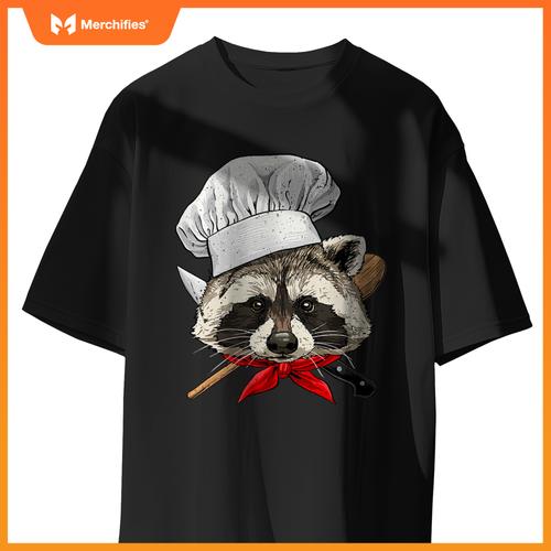 Restaurant Raccoon Chef Cook Culinary Kitchen Cooking Lover T-Shirt