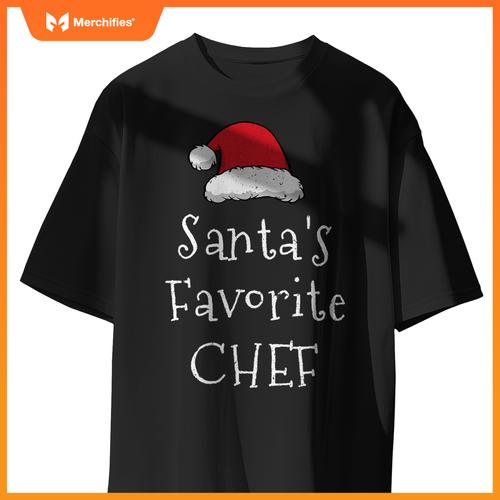 Santas Favorite Chef - Christmas Pajama Xmas T-Shirt