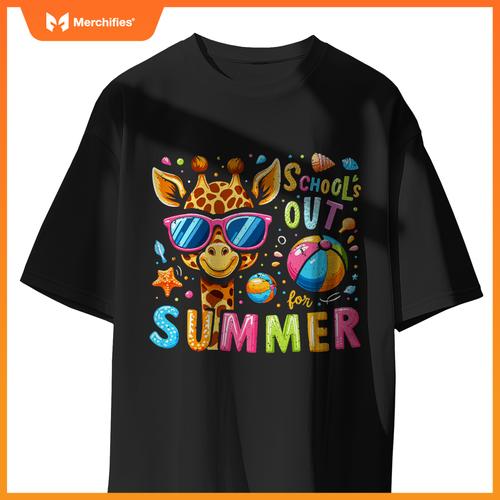 Schools out  summer teacher kids decor girls cute giraffe