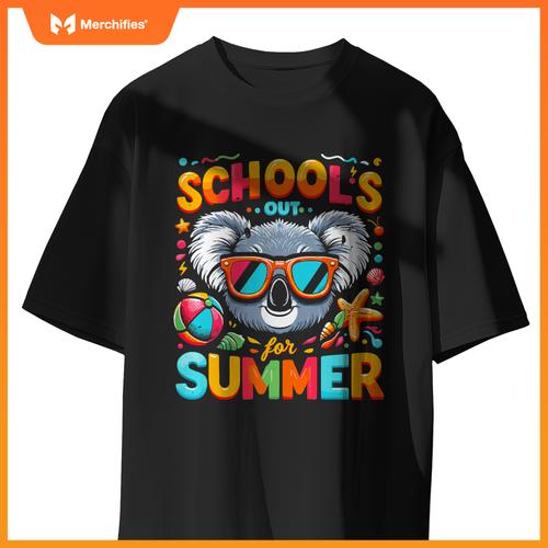 Schools out  summer teacher kids girls boys koala