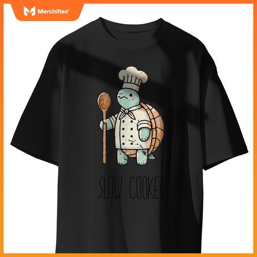 Slow Cooker Turtle Chef Pun  Cooking Lovers T-Shirt