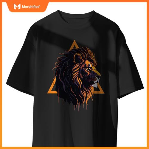 Stem math teacher geometric polygonal abstract modern lion