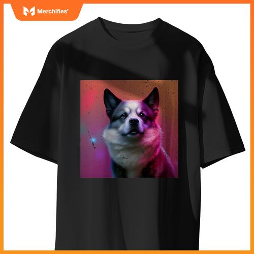 Super Wolf Dog Husky Collie Sheepdog Shepherd Colorful T-Shirt
