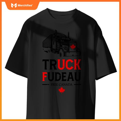 Truck Fudeau Anti Justin Trudeau Free Canada Trucker T-Shirt