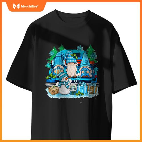 Winter Gnomes Snowman Truck Christmas Men Women Kids S T-Shirt