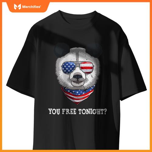 You free tonight usa flag patriotic panda sunglusses T-Shirt